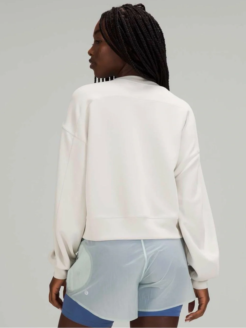 LULULEMON Softstreme Perfectly Oversized Cropped Crew Sweatshirt Sz 4 Athleisure